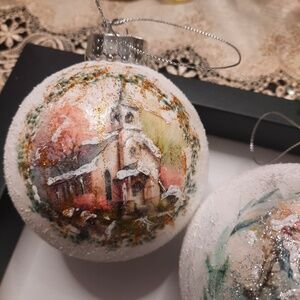 Handmade  Christmas  tree ornaments. size Large $25 each